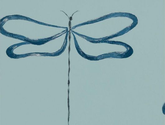 Купить дизайнерские обои  для гостиной Dragonfly с изображением стрекозы Dragonfly из коллекции Japandi от Scion, Japandi, Обои для гостиной, Обои для кухни, Обои для спальни