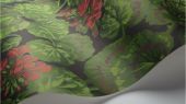 Флизелиновые обои пр-во Великобритания коллекция Seville от Cole & Son, рисунок под названием Geranium яркий цветочный принт на черном фоне. Обои для гостиной, обои для спальни. Бесплатная доставка, купить обои, большой ассортимент