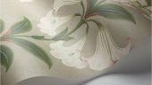 Флизелиновые обои пр-во Великобритания коллекция Seville от Cole & Son, с рисунком под названием Angel's Trumpet растительный рисунок в стиле ботанической иллюстрации  в светлых тонах. Обои для гостиной, обои для спальни, обои для кухни. Большой ассортимент, бесплатная доставка, купить обои