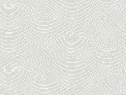 Обои Haväng от Boråstapeter, окрашенные в тона холодного светло-серого цвета с успокаивающим геометрическим рисунком горизонтальных волн. Выбрать, заказать на сайте odesign.ru., Essens, Обои для гостиной, Обои для спальни