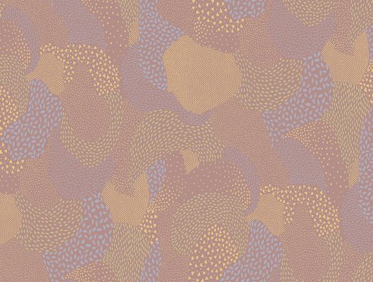Абстрактный акварельный рисунок на обоях "Drops"/"Капли" из коллекции Bon Voyage, бренд Milassa в  фиолетово-розовых оттенках, обои для коридора, Bon Voyage, Обои для кухни