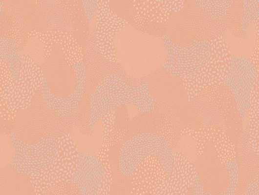 Крупный абстрактный узор на широких флизелиновых обоях "Drops" персикового цвета для детской из коллекции Bon Voyage / Счастливого пути!, бренд Milassa, Bon Voyage, Обои для гостиной
