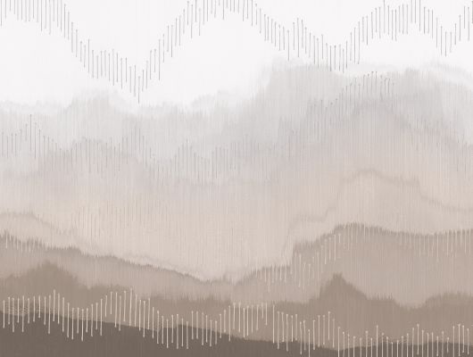 Панно большого размера с фактурой фрески и цветовым градиентом акварельного рисунка горного хребта Mountain Ridge 012, Etude vol. II, Индивидуальное панно, Обои для спальни, Фотообои
