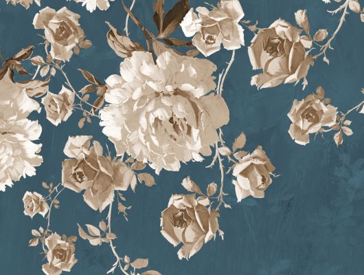 Панно, фреска "Blooming Garden" арт.ETD3 021, из коллекции Etude, фабрики Loymina, с изображением роз, заказать в интернет-магазине, обои для гостиной, Etude, Индивидуальное панно, Обои для гостиной, Фотообои